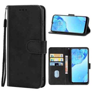 Leather Phone Case For TCL 20B(Black)
