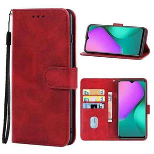 Leather Phone Case For Infinix Hot 10 Play(Red)