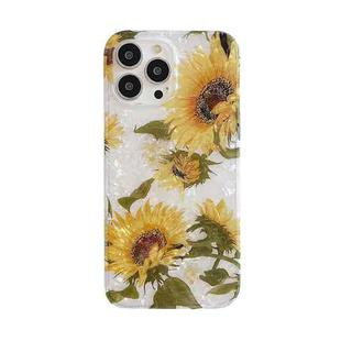 For iPhone 13 Shell Texture TPU Phone Case(Sunflower)