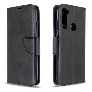 For Xiaomi Redmi Note 8T Retro Lambskin Texture Pure Color Horizontal Flip PU Leather Case with Holder & Card Slots & Wallet & Lanyard(Black)