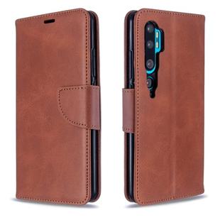 For Xiaomi CC9 Pro / Note 10 / Note 10 Pro Retro Lambskin Texture Pure Color Horizontal Flip PU Leather Case with Holder & Card Slots & Wallet & Lanyard(Brown)