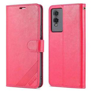 For vivo Y76s / Y74s AZNS Sheepskin Texture Flip Leather Phone Case(Red)