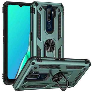 For OPPO A9 2020 Shockproof TPU + PC Phone Case(Dark Green)