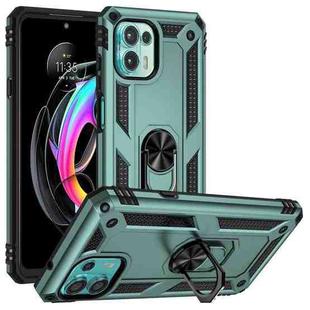 For Motorola Moto Edge 20 Lite Shockproof TPU + PC Phone Case(Dark Green)
