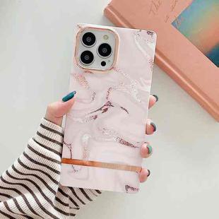 For iPhone 11 Square Plating Gold Edge Phone Case (Quicksand Grey)
