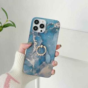 TPU Soft Protective Phone Case with Ring Holder For iPhone 13(Yanyu Stone)