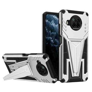 For Xiaomi Redmi Note 9 Pro 5G Super V Armor PC + TPU Phone Case with Holder(Silver)