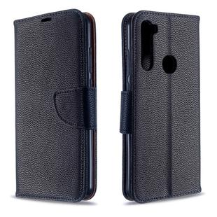 For Xiaomi Redmi Note 8T Litchi Texture Pure Color Horizontal Flip PU Leather Case with Holder & Card Slots & Wallet & Lanyard(Black)