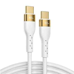 JOYROOM S-1250N18-10 100W Type-C / USB-C to Type-C / USB-C Liquid Silicone Charging Cable, Length:1.2m(White)