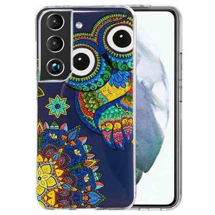 For Samsung Galaxy S22 5G Luminous TPU Protective Phone Case(Blue Owl)