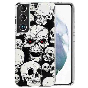 For Samsung Galaxy S22 5G Luminous TPU Protective Phone Case(Skull)