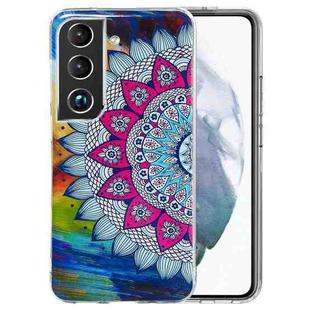For Samsung Galaxy S22+ 5G Luminous TPU Protective Phone Case(Half-flower)