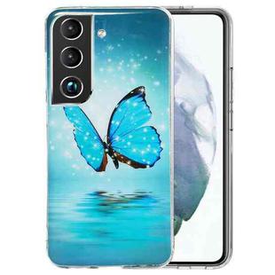 For Samsung Galaxy S22+ 5G Luminous TPU Protective Phone Case(Butterfly)