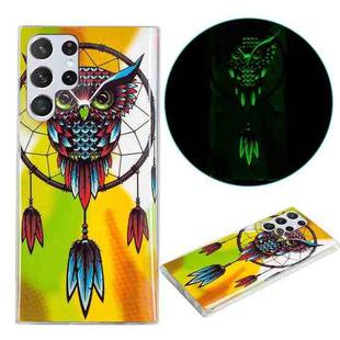 For Samsung Galaxy S22 Ultra 5G Luminous TPU Protective Phone Case(Owl)