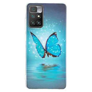 For Xiaomi Redmi 10 Luminous TPU Protective Phone Case(Butterfly)