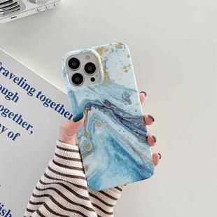 Glitter Marble Phone Case For iPhone 12 / 12 Pro(Platinum Blue)