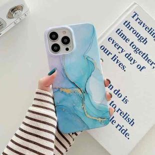 For iPhone 11 Glitter Marble Phone Case (Gilt Blue)