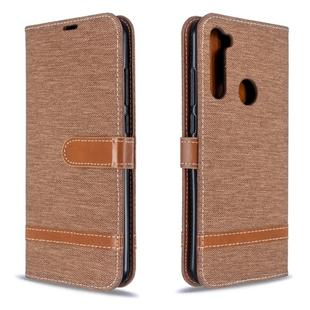 For Xiaomi CC9 Pro / Note 10 / Note 10 Pro Color Matching Denim Texture Horizontal Flip PU Leather Case with Holder & Card Slots & Wallet & Lanyard(Brown)