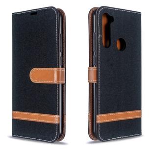 For Xiaomi CC9 Pro / Note 10 / Note 10 Pro Color Matching Denim Texture Horizontal Flip PU Leather Case with Holder & Card Slots & Wallet & Lanyard(Black)