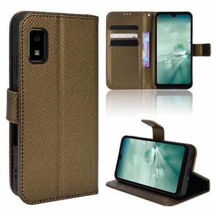 For Sharp Aquos Wish Diamond Texture Leather Phone Case(Brown)