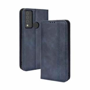 For TCL 20 XE Magnetic Buckle Retro Texture Leather Phone Case(Blue)