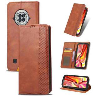 For Doogee S96 Pro Magnetic Buckle Retro Texture Leather Phone Case(Brown)