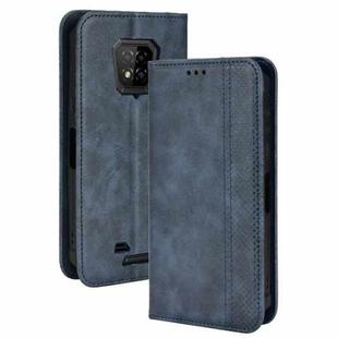 For Ulefone Armor 8 Magnetic Buckle Retro Texture Leather Phone Case(Blue)