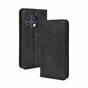 For OnePlus 10 Pro 5G Magnetic Buckle Retro Texture Leather Phone Case(Black)