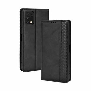 For Umidigi A11s Magnetic Buckle Retro Texture Leather Phone Case(Black)