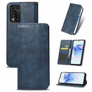 For ZTE Libero 5G II Magnetic Buckle Retro Texture Leather Phone Case(Blue)