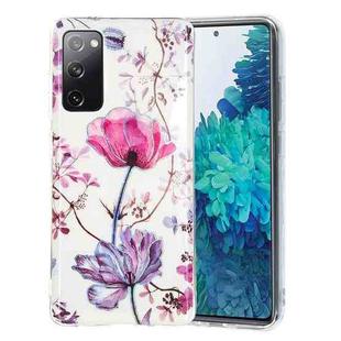 For Samsung Galaxy A03s 166mm EU Version Electroplating TPU Protective Phone Case(Lotus)