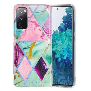 For Samsung Galaxy A03s 166mm EU Version Electroplating TPU Protective Phone Case(Triangular Rhombus)