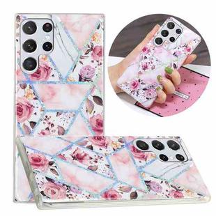 For Samsung Galaxy S22 Ultra 5G Electroplating TPU Protective Phone Case(Rose)