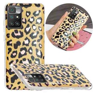 For Xiaomi Redmi 10 Electroplating TPU Protective Phone Case(Leopard Texture)