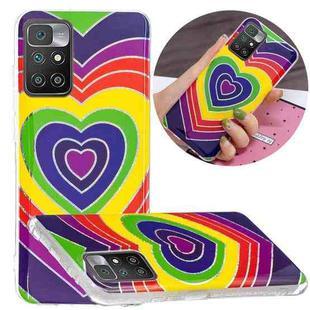 For Xiaomi Redmi 10 Electroplating TPU Protective Phone Case(Love Heart)