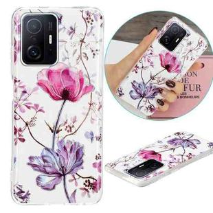 For Xiaomi 11T / 11T Pro Electroplating TPU Protective Phone Case(Lotus)