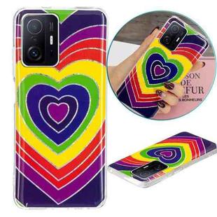 For Xiaomi 11T / 11T Pro Electroplating TPU Protective Phone Case(Love Heart)