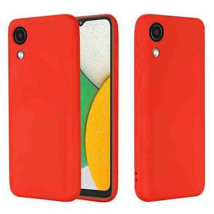 For  Samsung Galaxy A03 Core Pure Color Liquid Silicone Phone Case(Red)