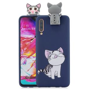 For Galaxy A7 (2018) / A750 Cartoon Shockproof TPU Protective Case with Holder(Cat)