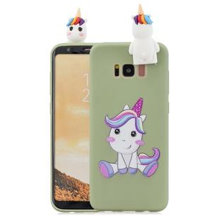 For Galaxy S8 Cartoon Shockproof TPU Protective Case with Holder(Unicorn)