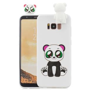 For Galaxy S8 Cartoon Shockproof TPU Protective Case with Holder(Panda)
