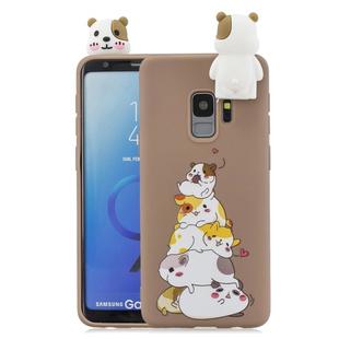 For Galaxy S9 Cartoon Shockproof TPU Protective Case with Holder(Hamsters)