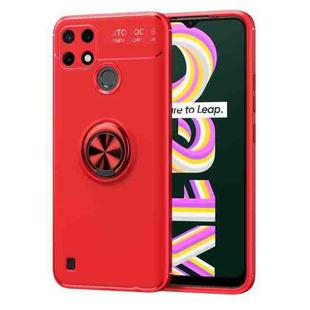 For OPPO Realme C21Y Metal Ring Holder TPU Phone Case(Red)