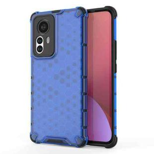 For Xiaomi 12 Pro Shockproof Honeycomb PC + TPU Phone Case(Blue)