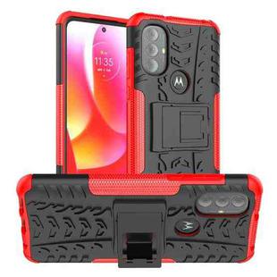 For Motorola Moto G Power 2022 Tire Texture TPU + PC Phone Case(Red)