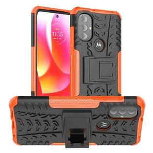 For Motorola Moto G Power 2022 Tire Texture TPU + PC Phone Case(Orange)