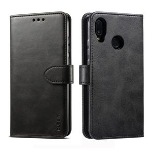 For Huawei P20 Lite GUSSIM Business Style Horizontal Flip Leather Case with Holder & Card Slots & Wallet(Black)