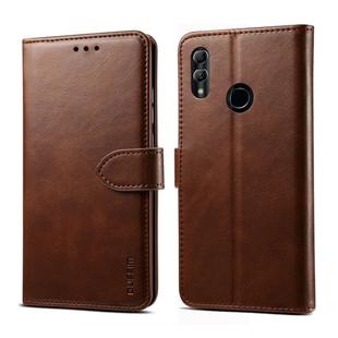 For Huawei P30 Lite GUSSIM Business Style Horizontal Flip Leather Case with Holder & Card Slots & Wallet(Brown)