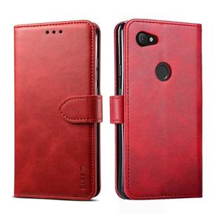 For Google Pixel 3a GUSSIM Business Style Horizontal Flip Leather Case with Holder & Card Slots & Wallet(Red)