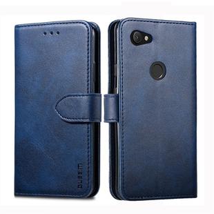For Google Pixel 3a GUSSIM Business Style Horizontal Flip Leather Case with Holder & Card Slots & Wallet(Blue)
